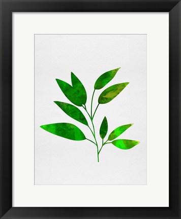 Framed Leaf Branch Print