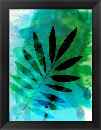 Framed Tropical Leaf Watercolor Print