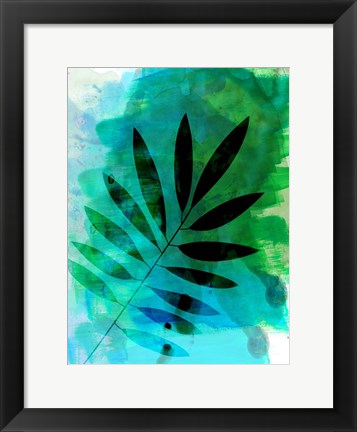 Framed Tropical Leaf Watercolor Print