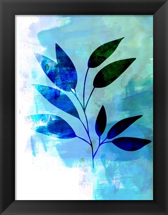 Framed Tropical Leaf Watercolor II Print