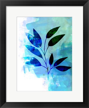 Framed Tropical Leaf Watercolor II Print