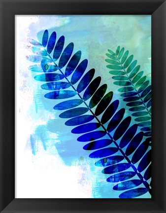 Framed Tropical Leaf Watercolor III Print