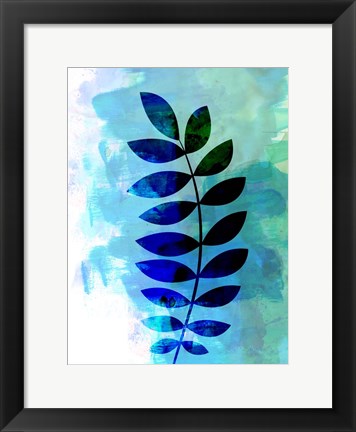 Framed Tropical Zamioculcas Leaf Watercolor Print