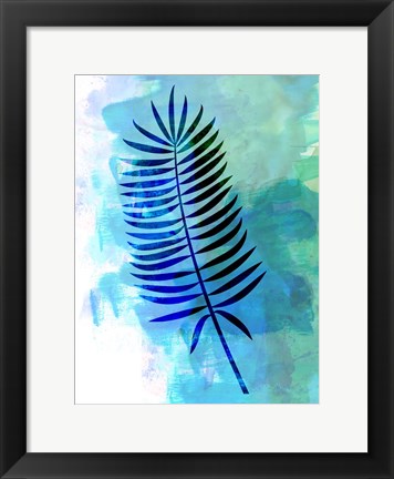 Framed Lonely Leaf Watercolor Print