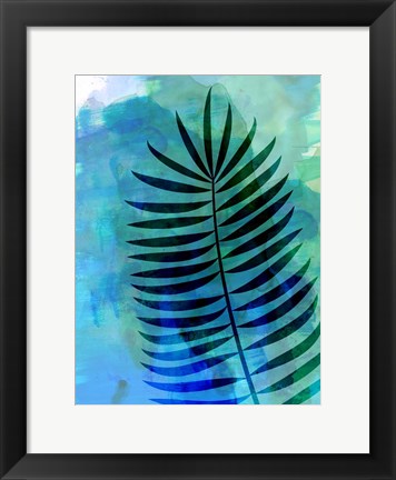 Framed Lonely Leaf Watercolor II Print