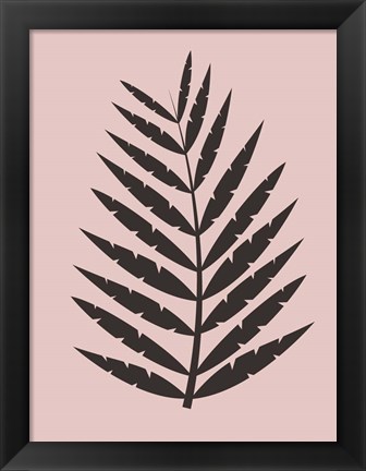 Framed Blush Pink Tropical Leaf II Print