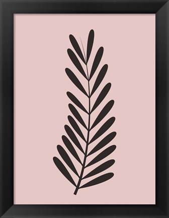 Framed Blush Pink Leaf Print