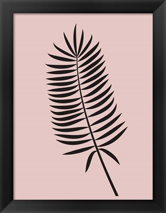 Framed Blush Pink Leaf III Print