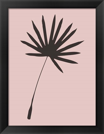 Framed Tropical Blush Pink Leaf II Print