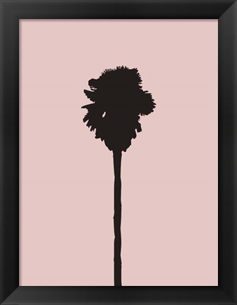 Framed Blush Pink Palm Tree Print