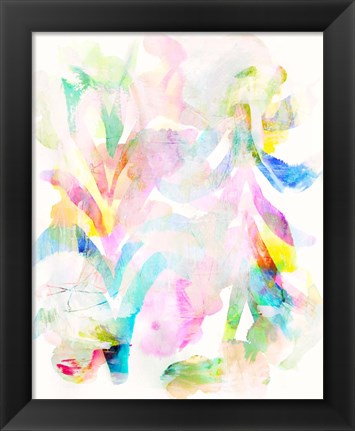 Framed Flower and Rainbow Print