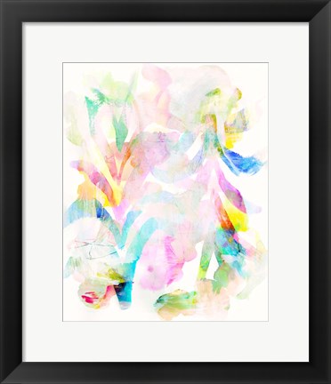 Framed Flower and Rainbow Print