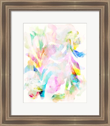 Framed Flower and Rainbow Print