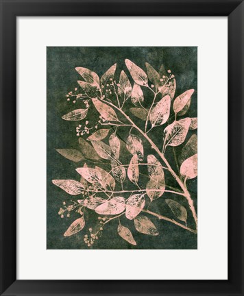 Framed Eucalyptus 1 Moss Blush Print