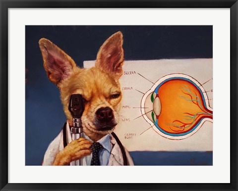 Framed Seeing Eye Dog Print