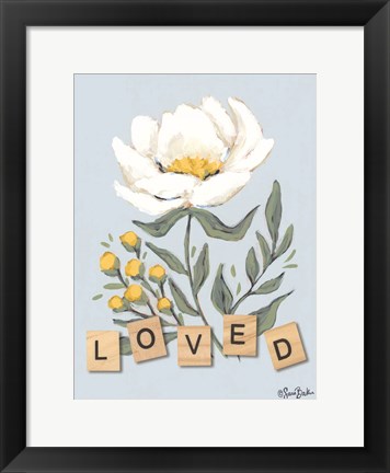 Framed Happy Flower Loved Print