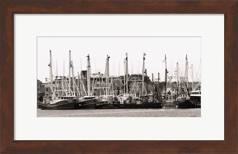 Framed Ocean City Fishing Boats Print