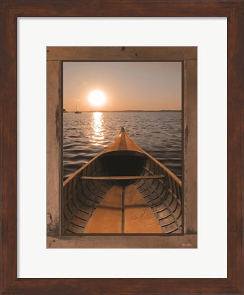 Framed Antique Canoe I Print