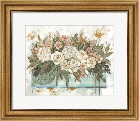 Framed Box of Flowers Print