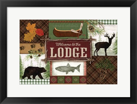 Framed Welcome to the Lodge Print