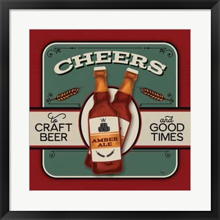 Framed Cheers Craft Beer Print