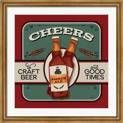 Framed Cheers Craft Beer Print