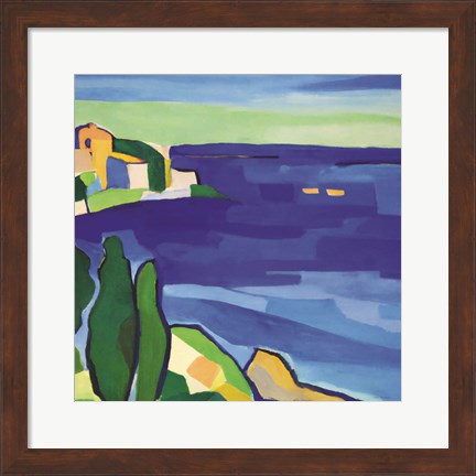 Framed Italy Ocean I Print