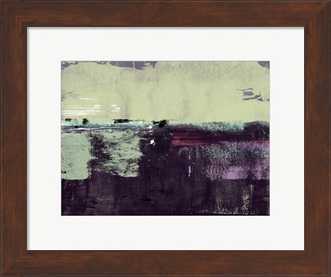 Framed Abstract Dark Purple Print