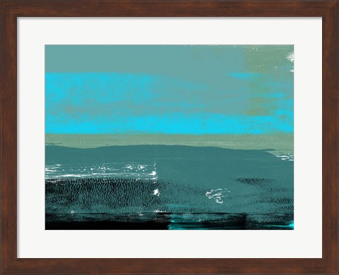 Framed Blue Abstract II Print