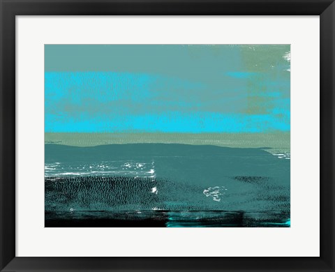 Framed Blue Abstract II Print