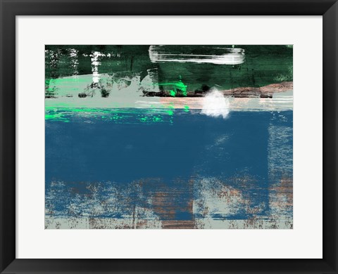 Framed Blue Abstract III Print