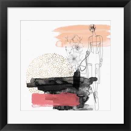 Framed Abstract  Flower Girl Composition I Print