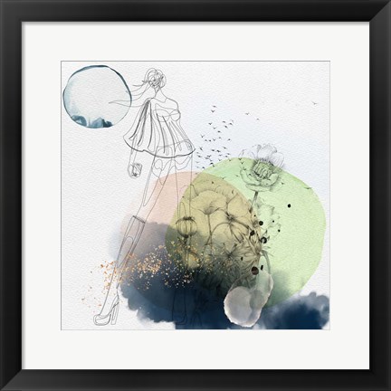 Framed Abstract  Flower Girl Composition III Print