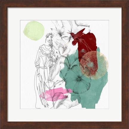 Framed Flower Girl Composition Print