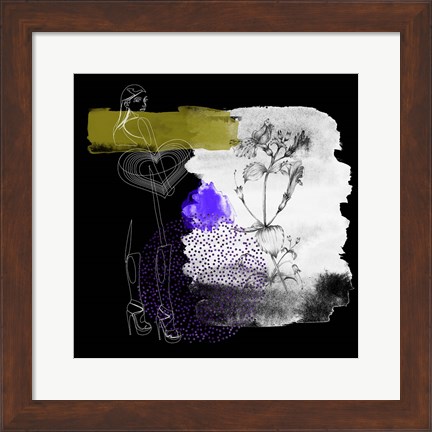 Framed Night Flower Girl I Print