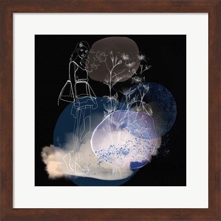 Framed Night Flower Girl II Print