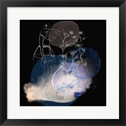 Framed Night Flower Girl II Print