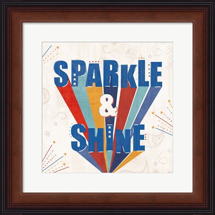 Framed Sparkle and Shine IV Print