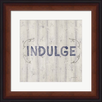 Framed Victorian Bath Words IV Sq Print