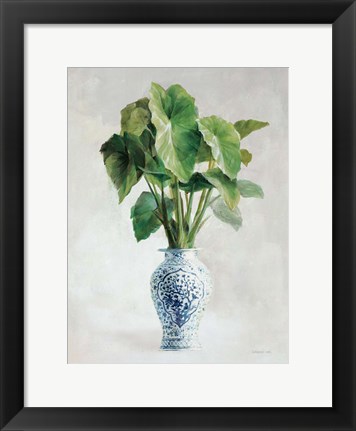 Framed Greenhouse Palm Chinoiserie I Print