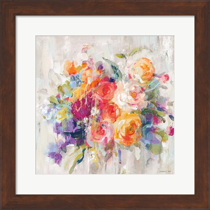 Framed Sun Drenched Bouquet Autumn Print