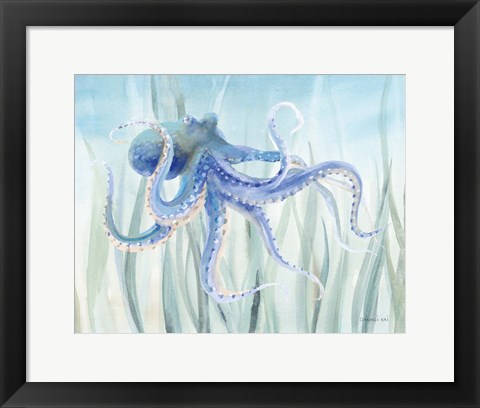 Framed Undersea Octopus Seaweed Print