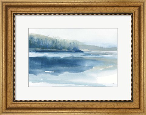 Framed Blue Fog II Print