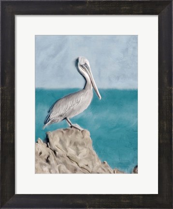 Framed Pelican Perch Print