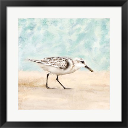 Framed Sandpiper Walk 1 Print