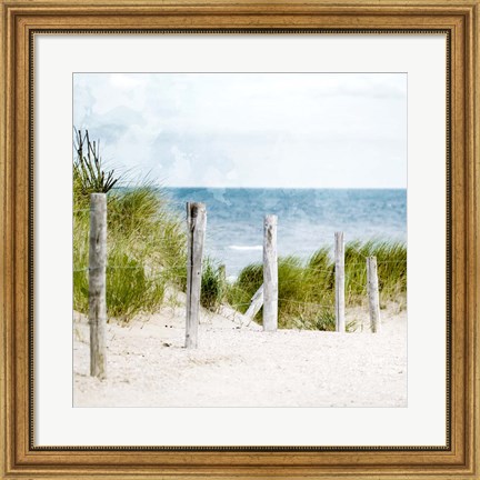 Framed Pathway To The Beach Print