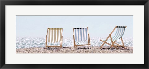 Framed Beach Chairs Print