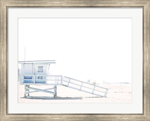 Framed Beach Hut  Coastal 2 Print