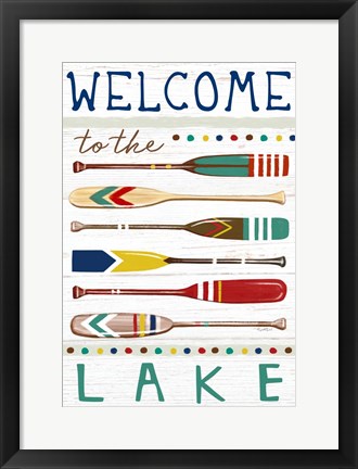 Framed Welcome to the Lake Print