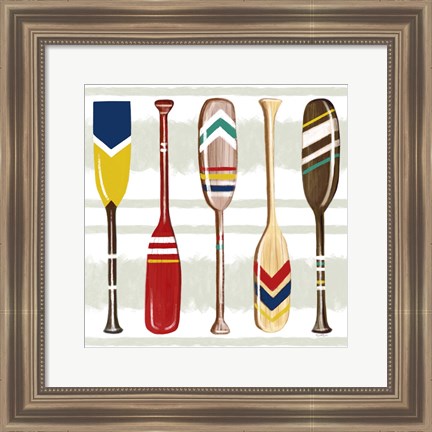 Framed Oars II Print